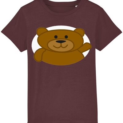 Kinder-T-Shirt BEAR - Burgund