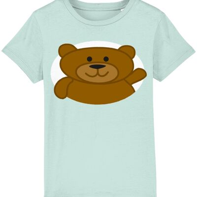 Kid's T shirt BEAR - Caribbean Blue