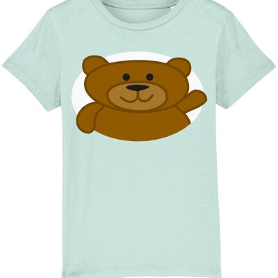 Kinder T-Shirt BEAR - Karibisches Blau
