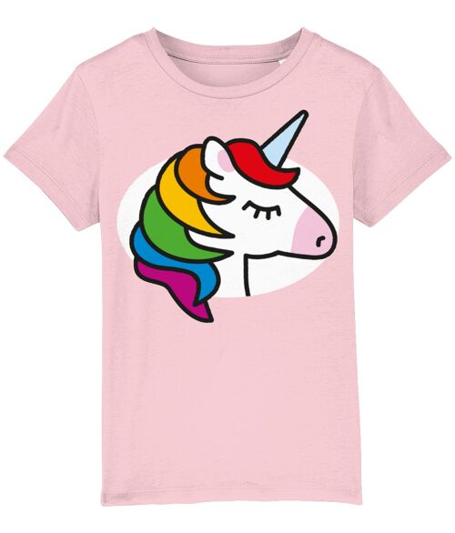 Kid's T shirt UNICORN - Cotton Pink