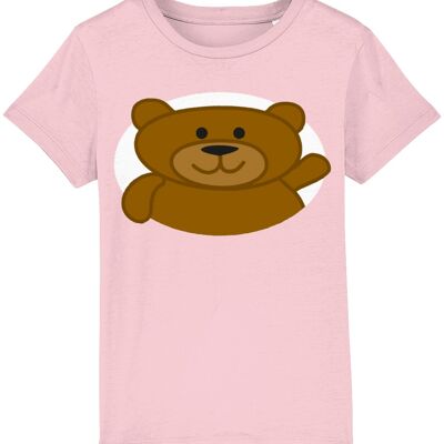 Kinder-T-Shirt BEAR - Baumwolle Rosa