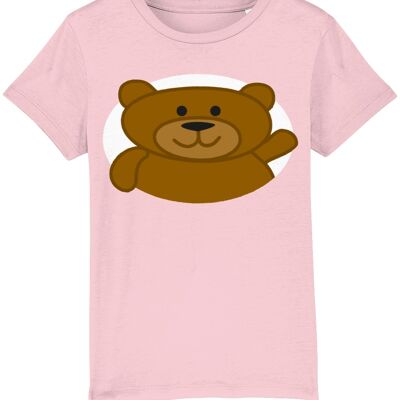 Kinder-T-Shirt BEAR - Baumwolle Rosa