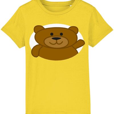 Kid's T shirt BEAR - Golden Yellow