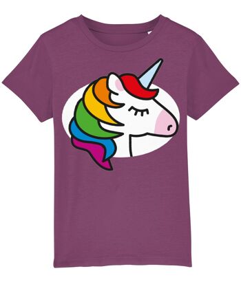 T-shirt enfant LICORNE - Mauve