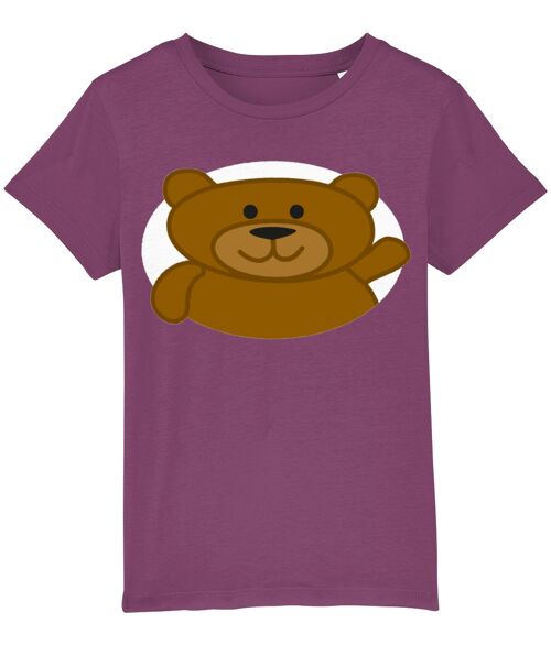 Kid's T shirt BEAR - Mauve