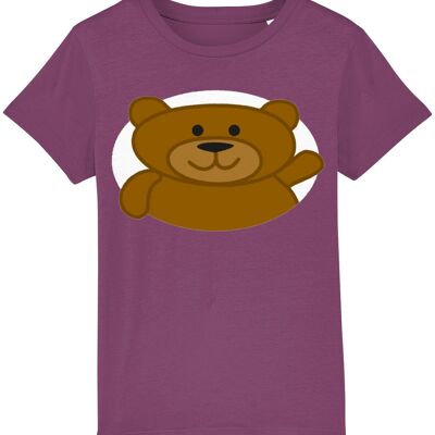 Kid's T shirt BEAR - Mauve