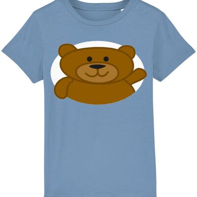 Kinder-T-Shirt BEAR - Mid Heather Blue