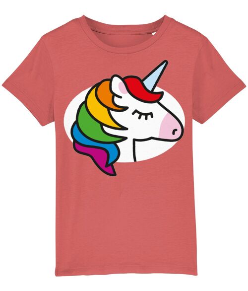 Kid's T shirt UNICORN - Mid Heather Red