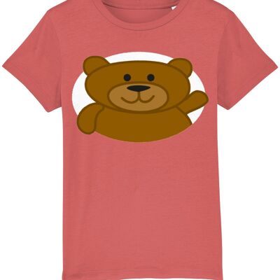 Camiseta de niño BEAR - Mid Heather Red