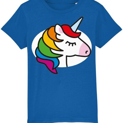 T-Shirt für Kinder EINHORN - Majorelle Blau