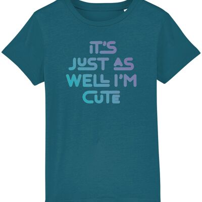 Menos mal que soy lindo. Camiseta infantil para un niño descarado, regalo ideal - Ocean Depth