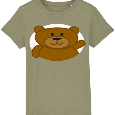 Kinder-T-Shirt BEAR - Salbei