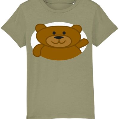 Kinder-T-Shirt BEAR - Salbei
