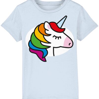 Kinder T-Shirt EINHORN - Himmelblau