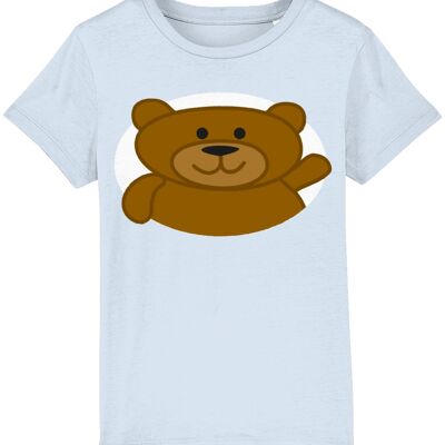 Kid's T shirt BEAR - Sky Blue