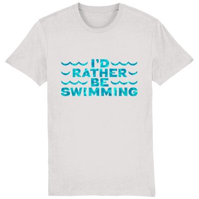 I'D RATHER BE SWIMMING - Unisex t-shirt - Cream Heather Grey