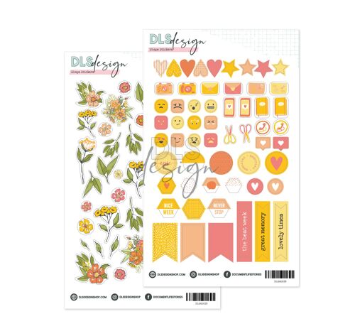 Shape Stickers Essential Basic Flowers Papaya & Sunshine