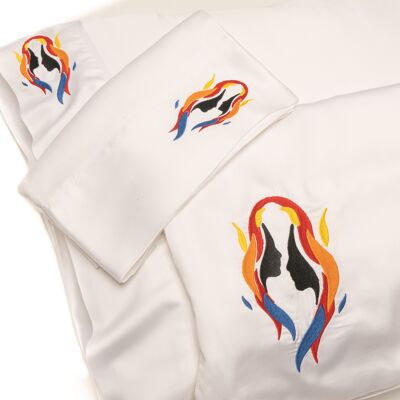 Bamboo Bedding Set - Lady of Flames Embroidered