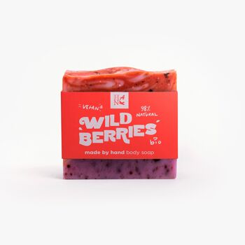 savon surgras "Wild Berries" - cranberries et myrtilles, 110g. 2