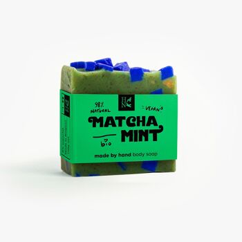 savon surgras "Matcha Mint" - thé matcha, 110g. 3