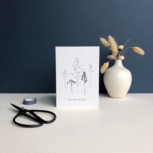 Minimalist birthday card | botanical birthday card
