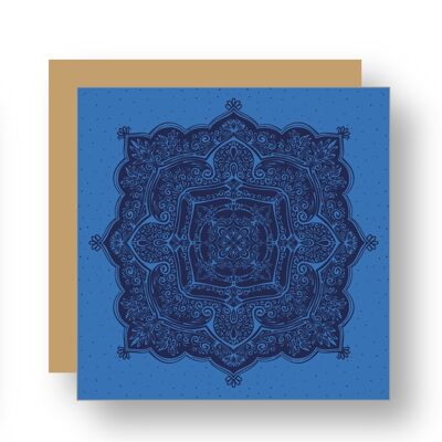 Mandala bleu et marine