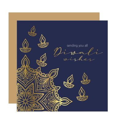 Mandala design in gold foil