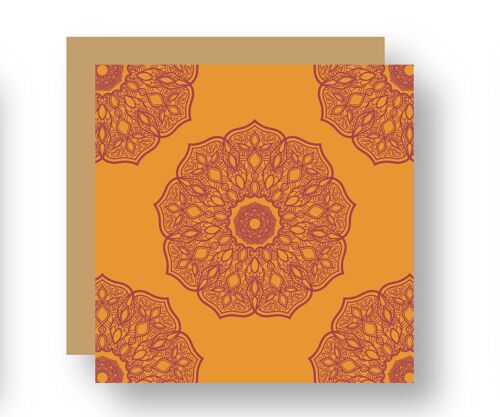 mandala orange and pink pattern