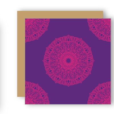 Mandala motif rose et violet