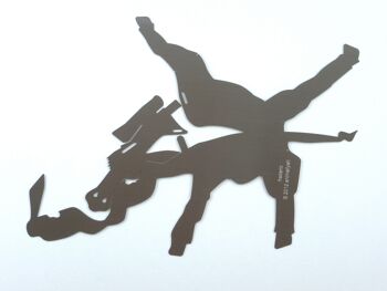 Manufacture design sculpture inox - âne - figurine 3D pop-up à bricoler soi-même 2