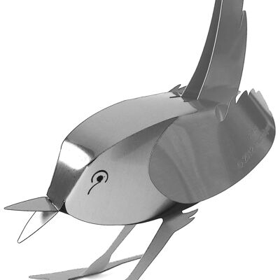 Design manufactory stainless steel sculpture - bird - pop-up 3D figure to tinker yourself