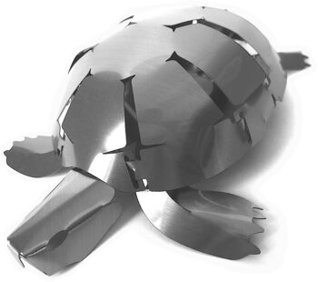 Sculpture en acier inoxydable de la manufacture design - tortue - figurine 3D pop-up à bricoler soi-même 1