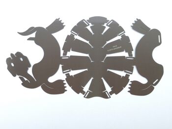 Sculpture en acier inoxydable de la manufacture design - tortue - figurine 3D pop-up à bricoler soi-même 2
