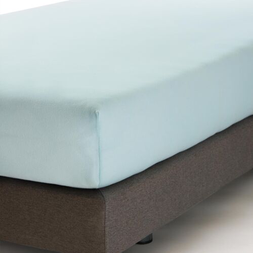 Buy wholesale Organic cotton fitted sheet - Adult 140 x 200 cm Celadon blue