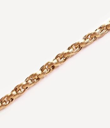 Bracelet chaîne large torsadée Loren Or | Bijoux faits main en France 6