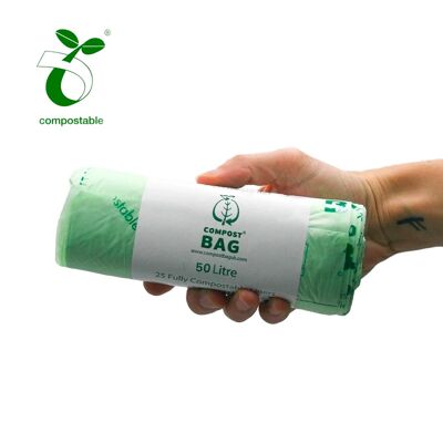 Bolsas de Basura Biodegradables Compostables 50 Litros