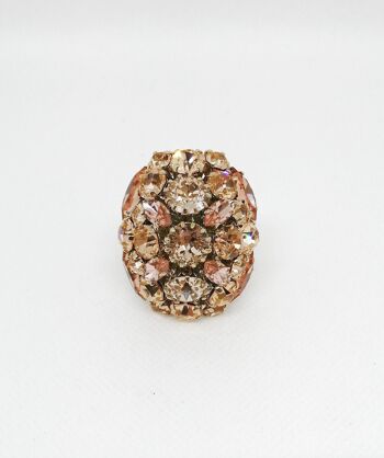 ADDICTED2 - Bague AMELIA or strass 1