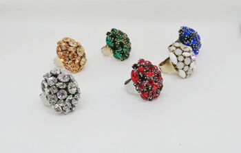 ADDICTED2 - Bague AMELIA or strass 4