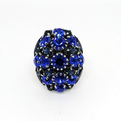 ADDICTED2 - AMELIA night blue strass ring