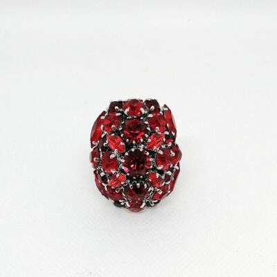 ADDICTED2 - Bague AMELIA strass rouge