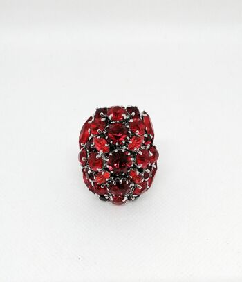 ADDICTED2 - Bague AMELIA strass rouge 1