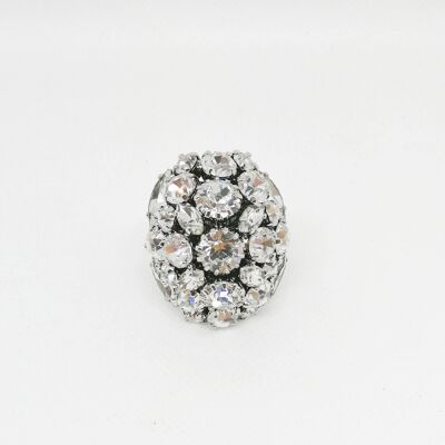 ADDICTED2 - AMELIA Bague argent strass