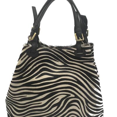 ADDICTED2 - BARBARA zebra print shopper bag