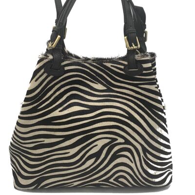 ADDICTED2 - BARBARA zebra print shopper bag
