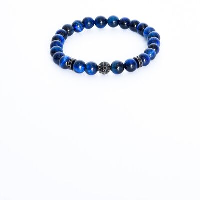 ADDICTED2 - Bracelet CREATIVITY oeil de tigre bleu avec