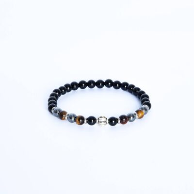 ADDICTED2 - POSITIVE VIBES bracelet with round stones and arge