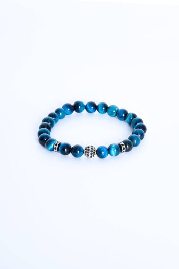 ADDICTED2 - Bracelet SERENITY oeil de tigre bleu d'eau 1