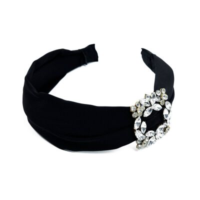 ADDICTED2 - CARLOTTA headband with BLACK jewel detail