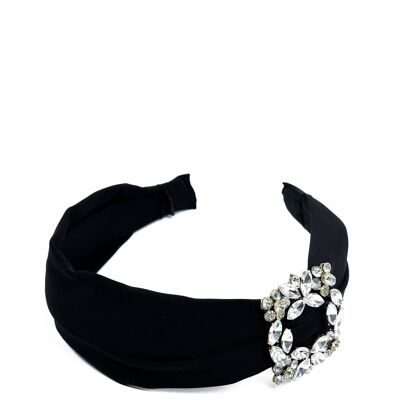 ADDICTED2 - CARLOTTA headband with BLACK jewel detail