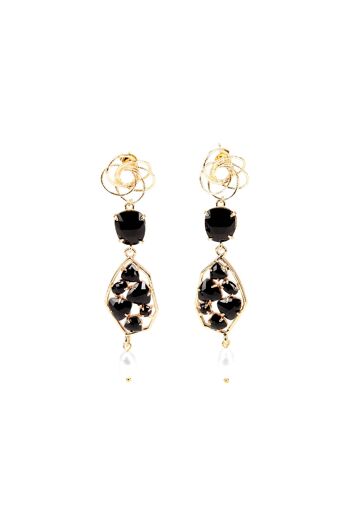 ADDICTED2 - Boucles d'oreilles JUNO noires 1